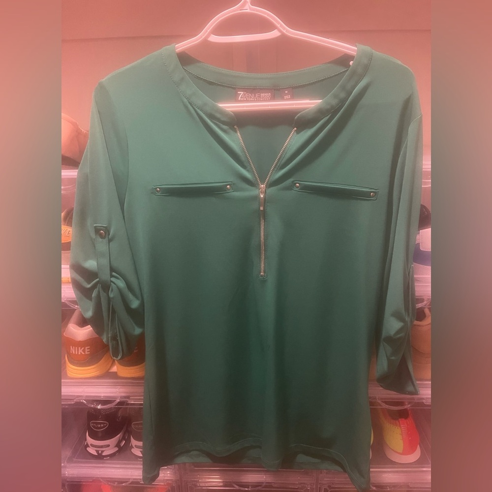 Women’s NY&C Green Blouse - Size M